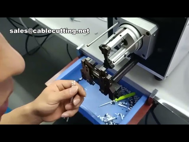آلة تجريد كابلات محورية عالية الدقة وشبه أوتوماتيكية RG58 RG6