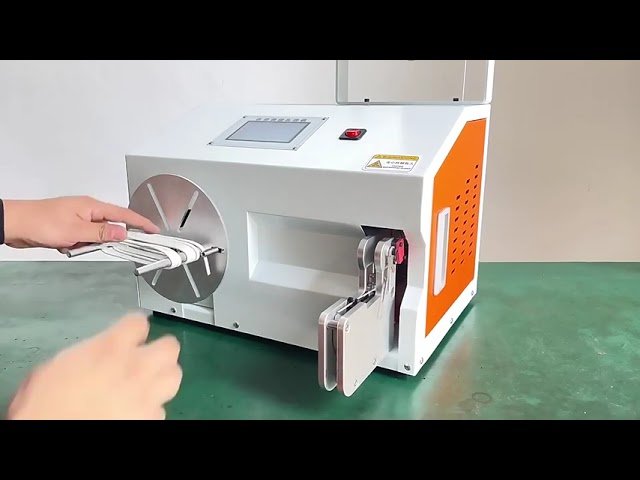 ماكينة تغليف أحزمة الكابلات الأوتوماتيكية عالية السرعة مع شاشة لمس للأسلاك الإلكترونية