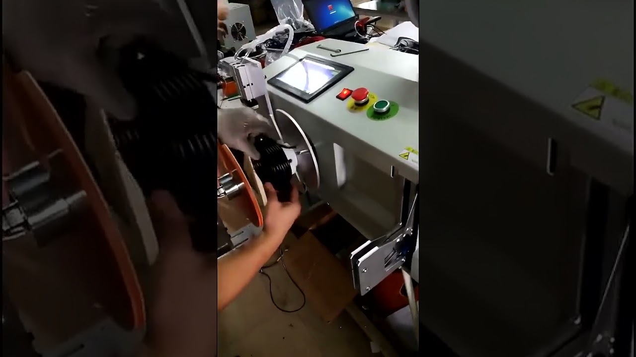 ماكينة لف أوتوماتيكية 4 محطات مع قص وقياس دقيق لكابلات HDMI والألياف البصرية وAOC