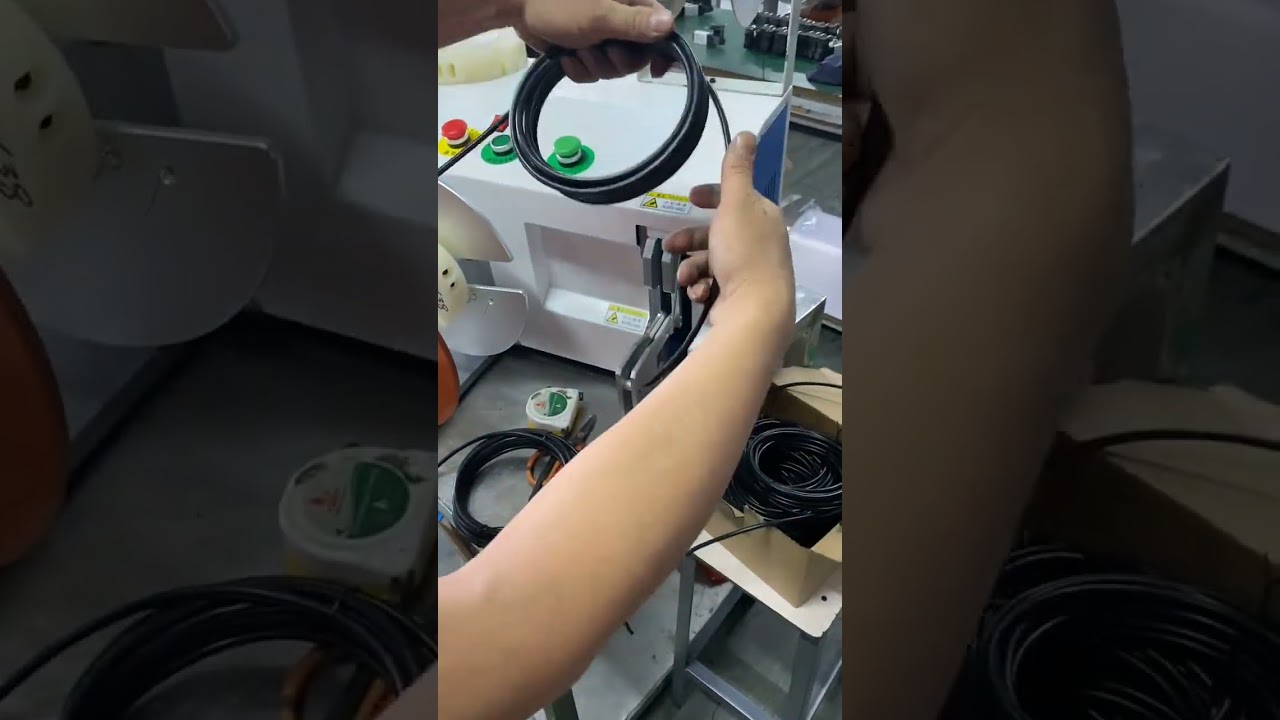 آلة عد، فرز، قطع، لف وربط أوتوماتيكية مع خاصية الاحتفاظ بالرأس والذيل - ماكينة معالجة كابلات دقيقة