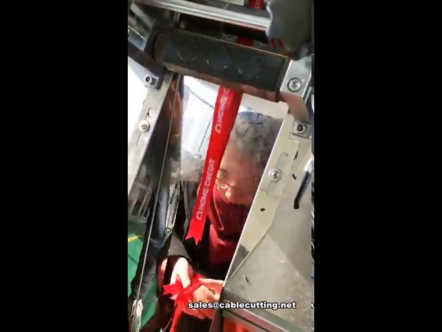آلة قص الأشرطة الملونة بشكل ذيل السمكة بالموجات فوق الصوتية، ماكينة قص الشريط اللاصق