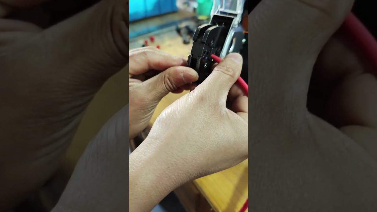 AM 10 Pneumatic Wire Crimper 6 sq mm Pre insulated Terminal Crimping #factory #machine