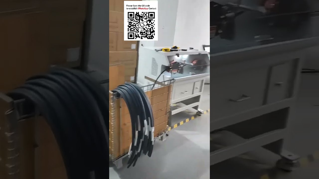 خط معالجة كابلات EV ثقيل الوزن 150 مم² متكامل مع التغذية والقطع والتجريد