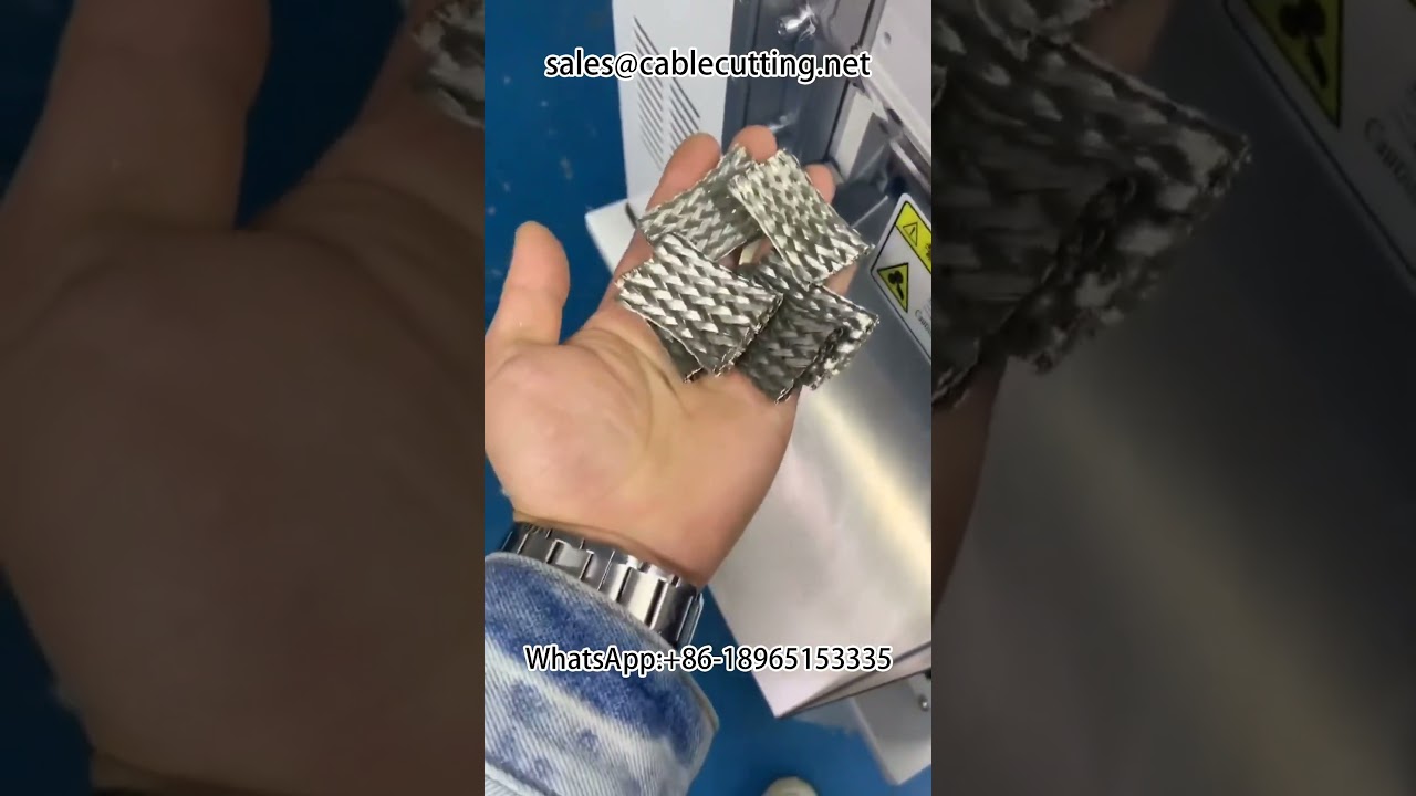 آلة قص دقيقة للشريط النحاسي المضفر والأنابيب القابلة للانكماش الحراري