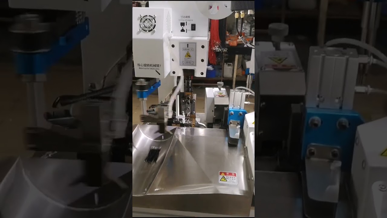 Fully Automatic Double Head Terminal Machine with Pressure Monitoring System #factory #machine
