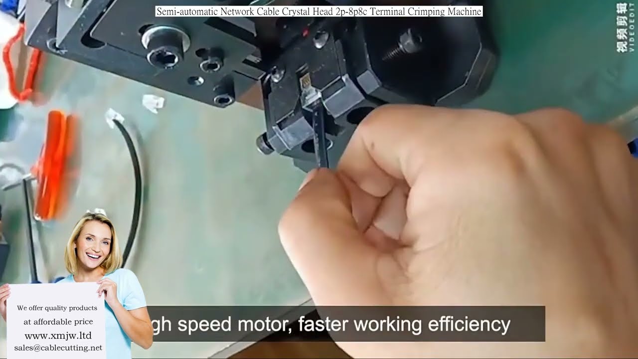آلة تجعيد رأس كابل الشبكة شبه الأوتوماتيكية 2P 8P 8C RJ45