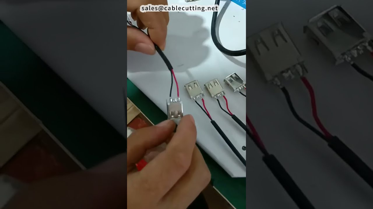 آلة لحام موصل USB أنثى 2 دبوس مع خيار الجسر - ماكينة مصنع احترافية
